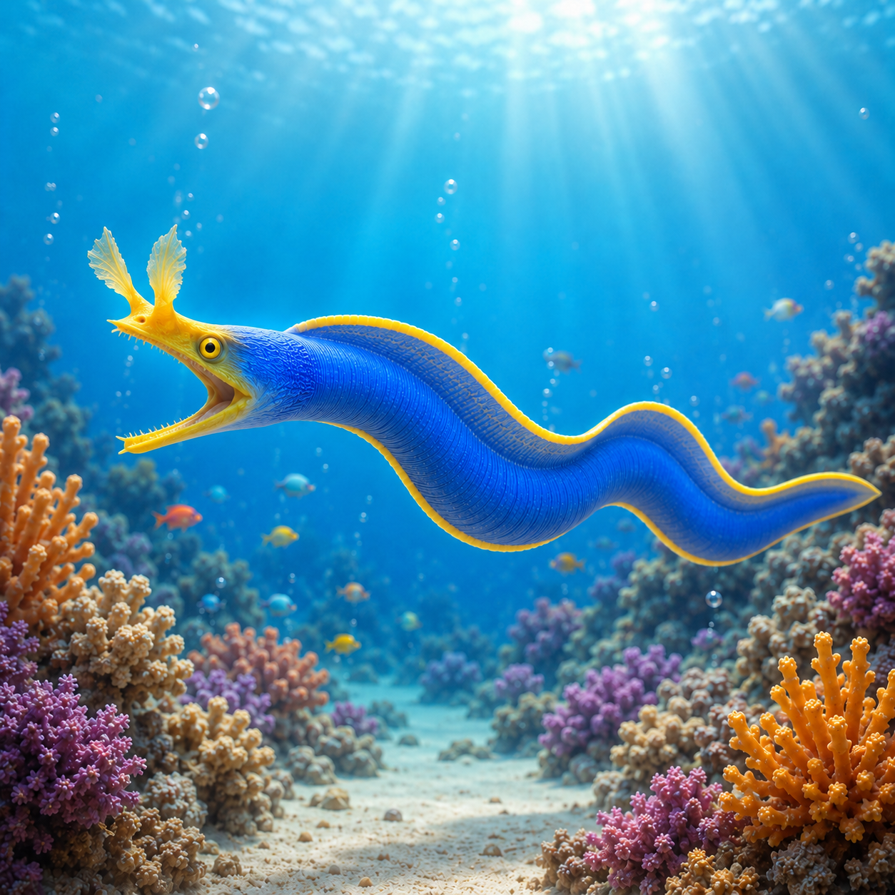 Blue Ribbon Moray Eel side profile