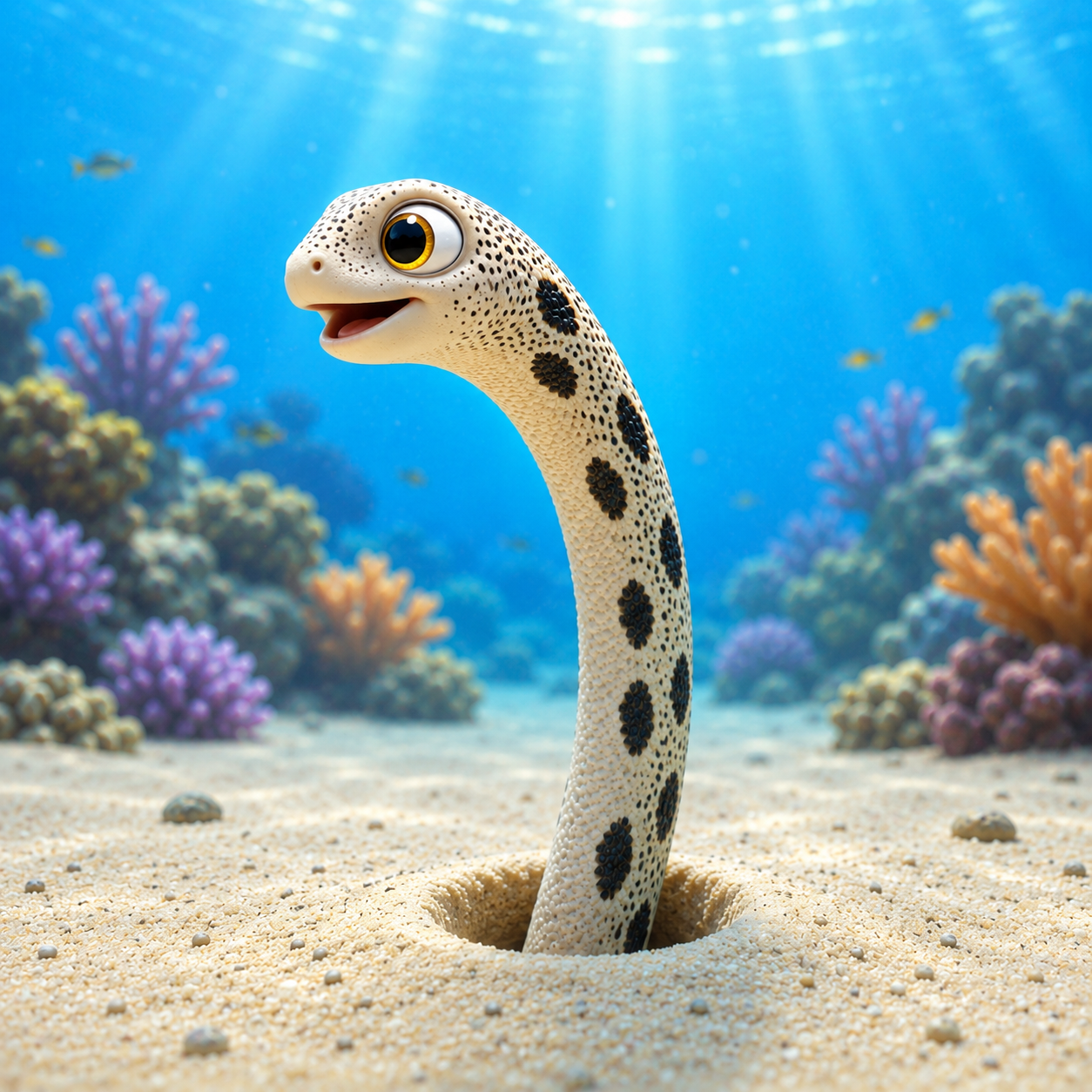 Garden Eel side profile