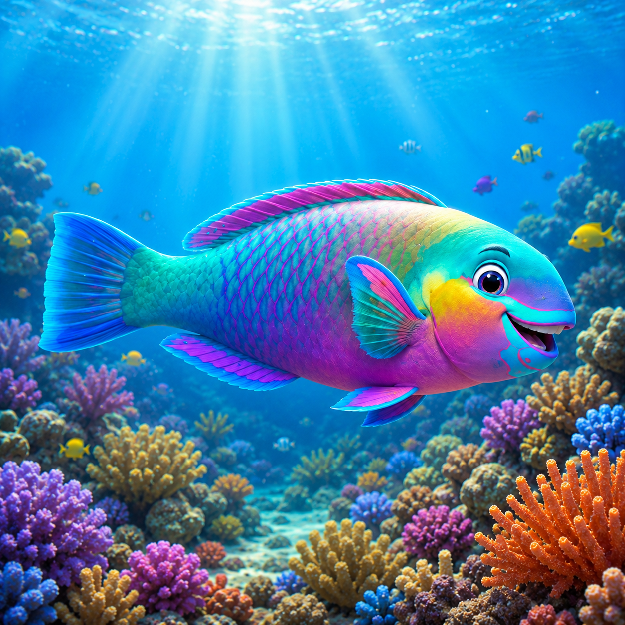 Parrotfish side profile