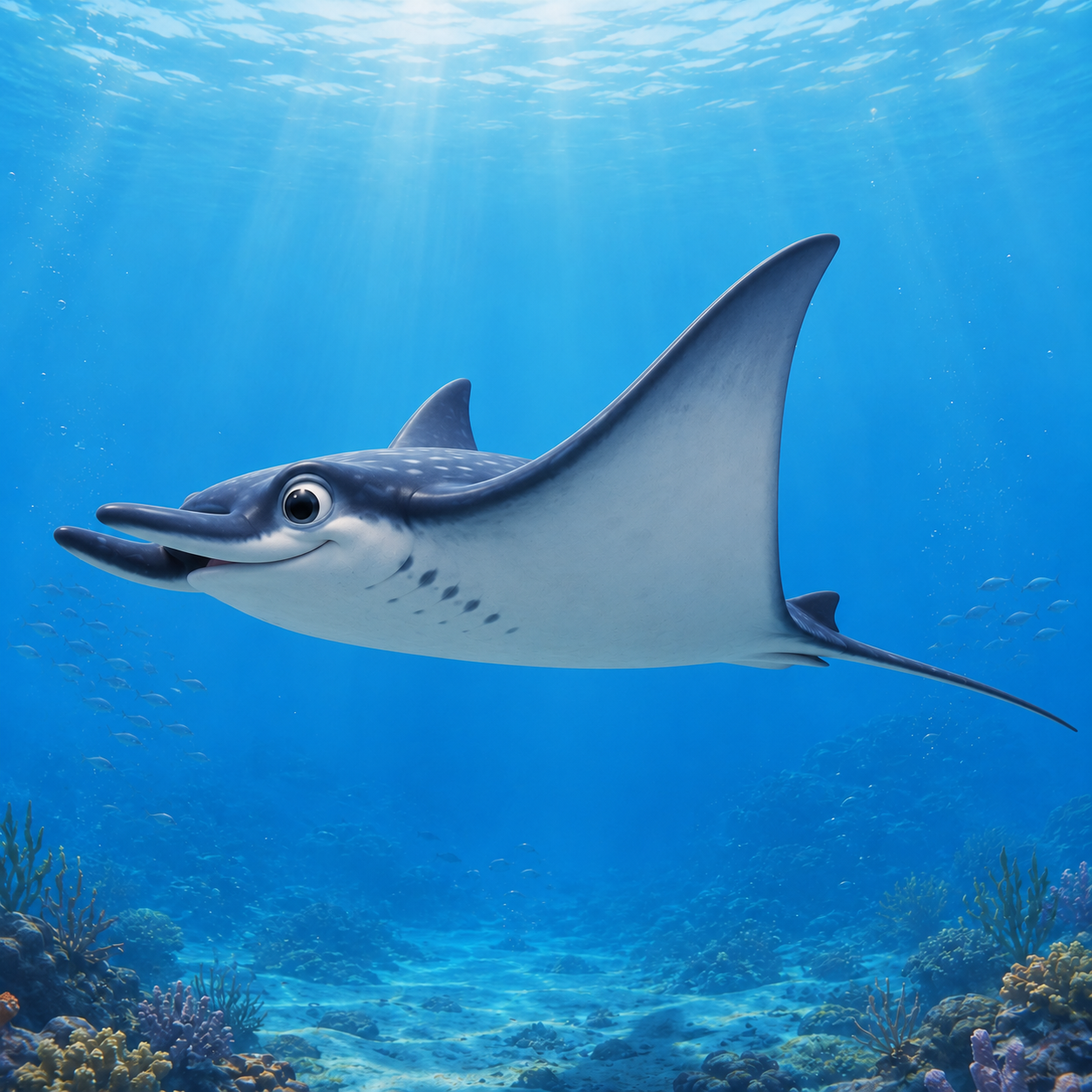 Giant Manta Ray side profile