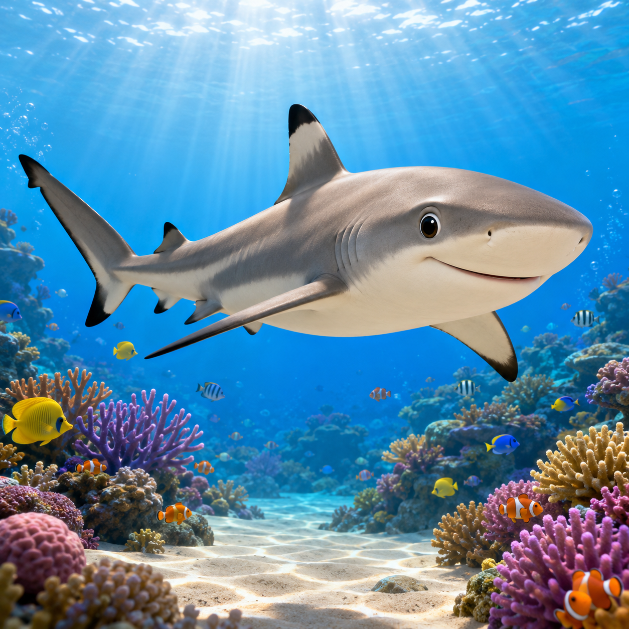 Blacktip Shark front view