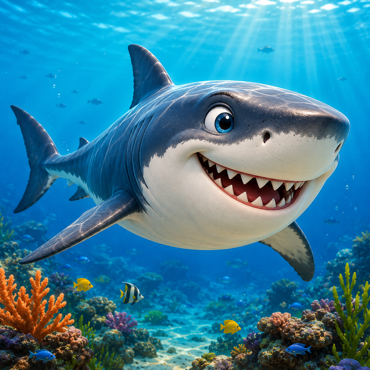 Great White Shark front view