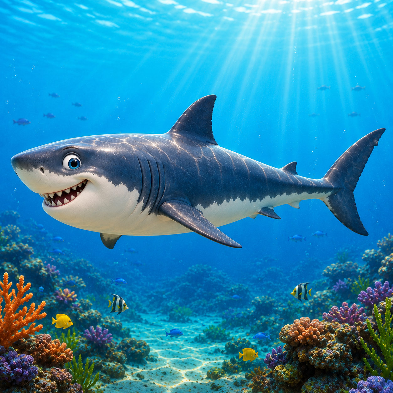 Great White Shark side profile