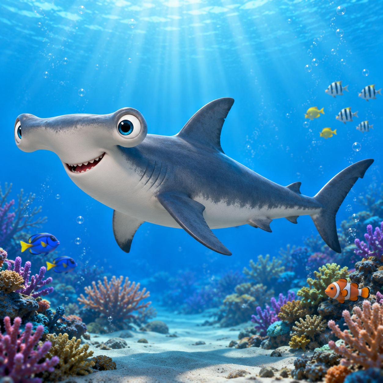 Hammerhead Shark side profile