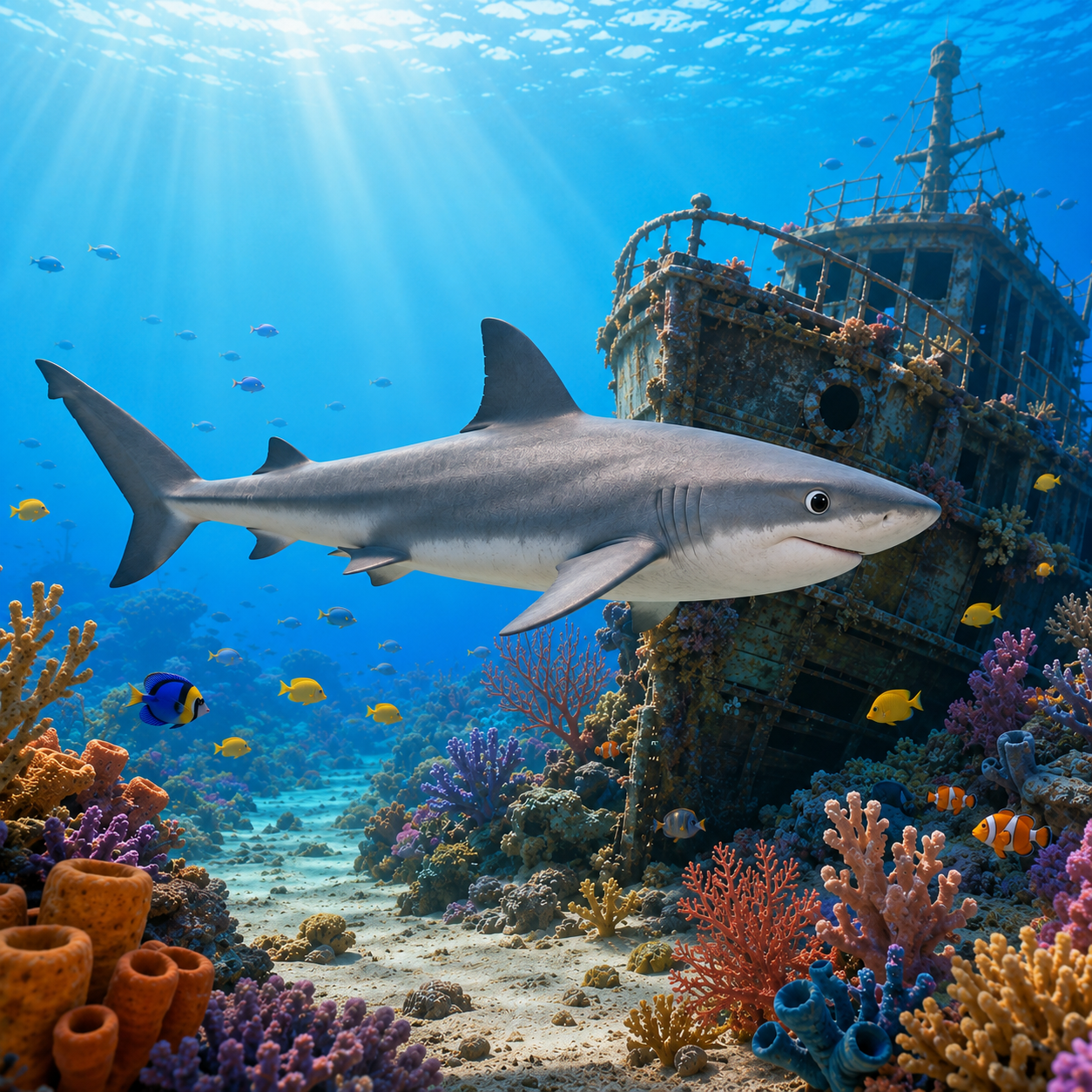 Blacktip Reef Shark side profile
